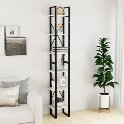 Afbeelding van Hoge kast 40x30x210 cm massief grenenhout wit