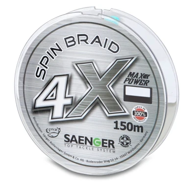 Afbeelding van Saenger 4X Janpan PE line Light Grey 150m 0.12mm Gevlochten lijn