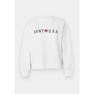 Afbeelding van GANT Shield USA Cneck Sweater, Dames, Maat: Large, Eggshell