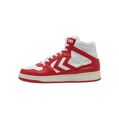Afbeelding van Hummel ST Power PLAY MID Retro Sneakers hoog, Maat: 36, White red Pu