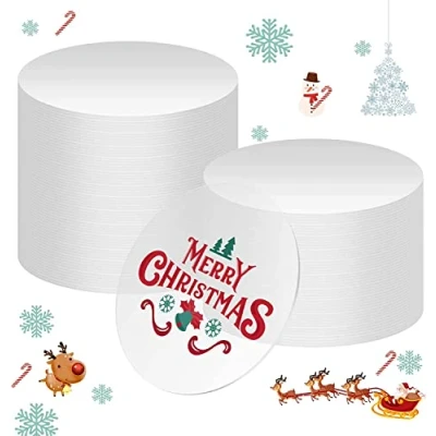 Afbeelding van QUOTRE 50 stuks heldere acrylplaten, 10 cm transparante ronde acryl blanco schijven, acrylschijf cirkel voor fotolijsten, glasvervanging, schilderen, doe het zelf knutseldisplay