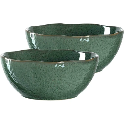 Afbeelding van Schaal Leonardo Matera Groen 24 cm (2 Delig)