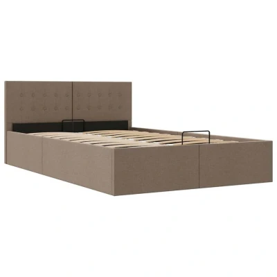 Afbeelding van VIDAXL Bedframe met hydraulische opslag stof taupe 140x200 cm