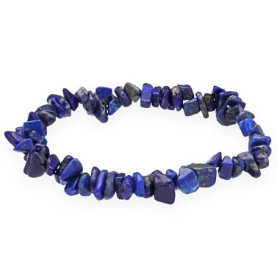 Afbeelding van Lebensquelle Plus Lapis Lazuli Splinterarmband, hoogwaardige edelstenen armband, 19 centimeters, Edelsteen,