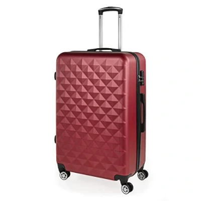 Afbeelding van ITACA Grote Koffer Trolley Reiskoffer van ITACA. Groot 4 Wielen Combinatieslot. ABS harde schaal 771770, Granaat