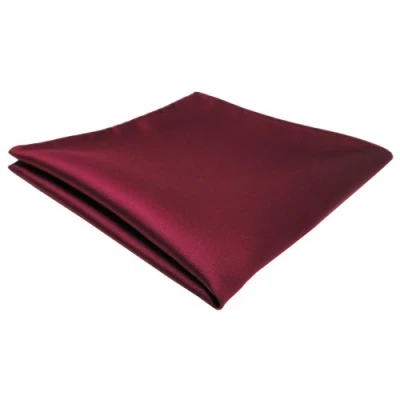 Afbeelding van TigerTie Designer pochet in effen kleur cavaliersdoek grootte 30 x cm, Rood bordeaux, Einstecktuchgröße: ca. Länge Breite cm