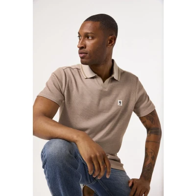 Afbeelding van Garcia Poloshirt, Heren, Maat: Medium, Sand