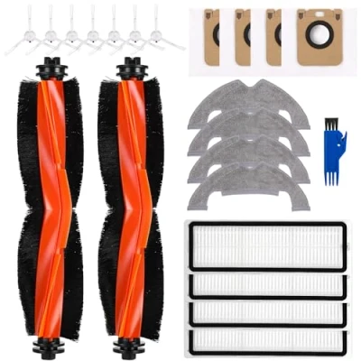 Afbeelding van Accessoireset voor Dreame D10 Plus/D10s Plus/L10 Plus/Z10 Pro stofzuiger, 22 delige reserveonderdelen, stofzuigeraccessoires, 2 hoofdborstels, 7 zijborstels, 4 Hepa filters, reinigingsdoeken,
