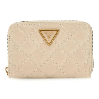 Afbeelding van GUESS Portemonnee Giully Zip Around Wallet Almond Beige