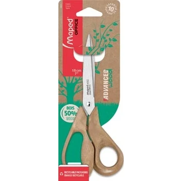 Afbeelding van Maped Office Advanced Wood Schaar, 18 Cm, Asymmetrisch Schaar