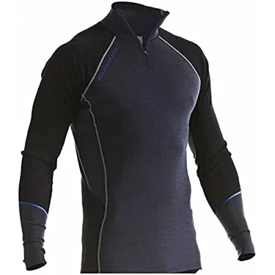 Afbeelding van Blaklader Onderhemd Merino met rits WARM 4899 1732 Medium Grijs/Zwart