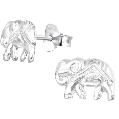 Afbeelding van JoyS Zilveren olifant oorbellen 9 x 7 mm oorknoppen