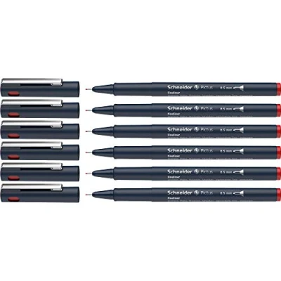 Afbeelding van Schneider Pictus Fineliner (lijndikte 0,5 mm) 6 pack, rood