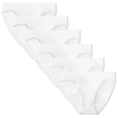 Afbeelding van Amazon Essentials Women&#039;s Katoenen onderbroek in bikinimodel (verkrijgbaar grote maten), Pack of 6, Wit, 46