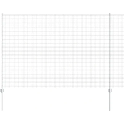 Afbeelding van vidaXL Gelast Draadhek met 22 U palen Zilver 1,5x25 m Staal