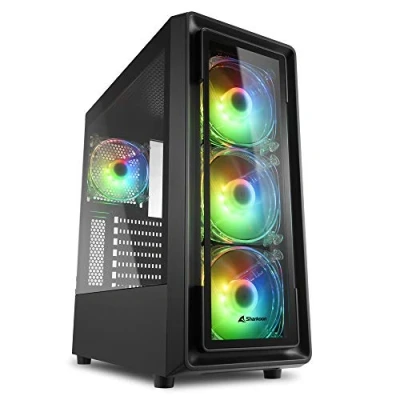 Afbeelding van Sharkoon TK4 RGB Midi tower PC behuizing Zwart