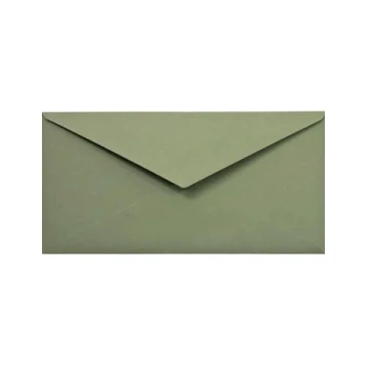 Afbeelding van Netuno 25 enveloppen olijfgroen lang 110x220mm 120g Materica Verdigris mooie voor uitnodigingen bruiloft Kerstmis verjaardag
