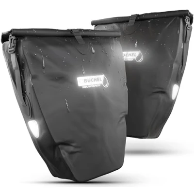 Afbeelding van Büchel fietstas voor bagagedrager I 25,4 L 100% waterdicht met handvat en schouderriem bagagedrager, bagagedraagtas, fietstassen achterop