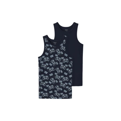 Afbeelding van NAME IT KIDS hemd Game set van 2 donkerblauw