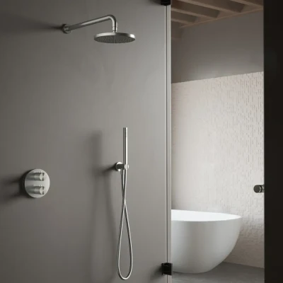 Afbeelding van Hotbath Archie Regendoucheset IBS30A RVS316 Ronde handdouche 30cm Hoofddouche/Superdun Wandarm