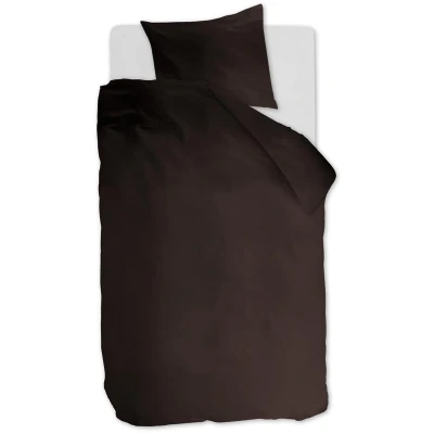 Afbeelding van Dekbedovertrek Ambiante Cotton Uni Brown Katoen 140 x 200 / 220 cm 1 Persoons
