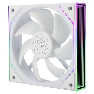Afbeelding van Thermalright TL M12W Behuizingsventilator, 120 mm ARGB CPU koeler, ventilator met spiegellichteffect, stille pc PWM 1500 omw/min snelheid, witte ventilator,