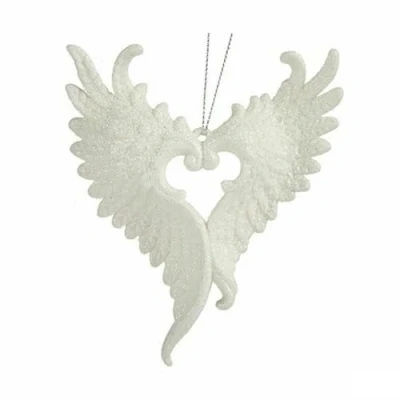 Afbeelding van Kerstversiering Engelenvleugels Wit Plastic Purpurine 12 x 13 2,5 cm (24 Stuks)