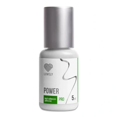 Afbeelding van LOVELY Eyelash Glue POWER 5ml, kleur: Zwart, medium snelle lijm, droogtijd: 2 seconden 6 weken kleefkracht, zeer bestendig, voor professionele wimperverlenging, Verlengingslijm