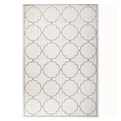Afbeelding van Binnen en Buiten Vloerkleed Berlin Outdoor Laagpolig Tapijt Creme 60x110 cm