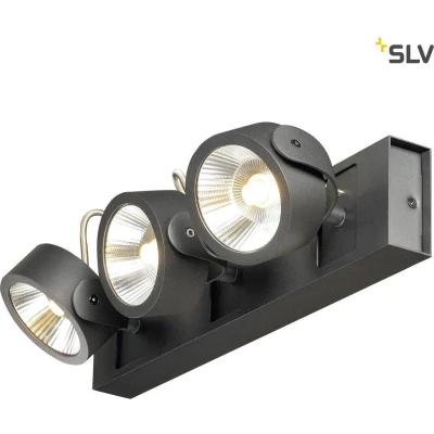 Afbeelding van Slv kalu wand en plafondarmatuur met drie lichtbronnen led 3000k zwart 60 1000131