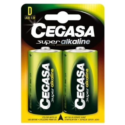 Afbeelding van Alkalinebatterijen Cegasa Bl.LR20 D 1,5V (2 uds) (12 Stuks)