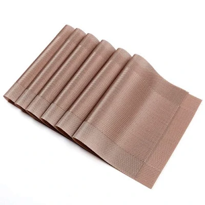 Afbeelding van EXCO Placemats Placemats, set van 6 stuks, 45 x 30 cm, hoge kwaliteit Exquisite Cross Fabric vlekbestendig hittebestendig