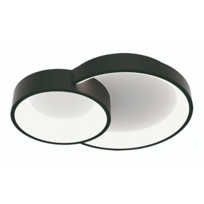 Afbeelding van Modern plafondlamp 2 lichts zwart small Fuso