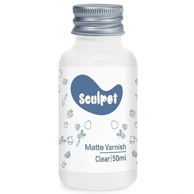 Afbeelding van Luchtdroge, kleiglazuur, mat, 50 ml voor luchtdrogende klei, blanke lak kunsthandwerk, waterdicht en mat