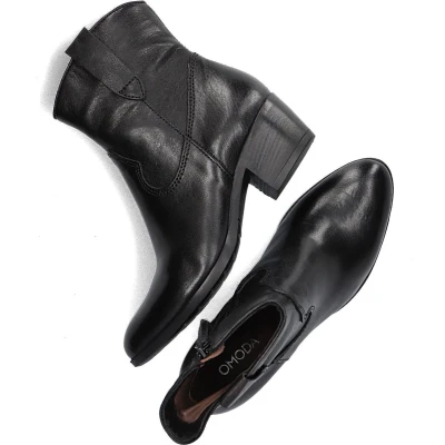 Afbeelding van Omoda Dallas Enkellaarsjes Enkelboots met rits Dames Zwart Maat 37