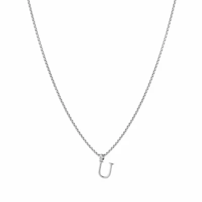 Afbeelding van Bijoutheek Collier Letter U Zilver