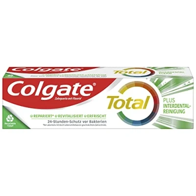 Afbeelding van Colgate Total Plus tandpasta voor interdentale reiniging, 75 ml, tegen cariës, plaque. Reinigt ruimtes
