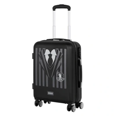 Afbeelding van Karactermania Wednesday Uniform ABS 4 wiel handbagage koffer, zwart