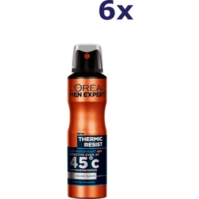 Afbeelding van L&#039;Oréal Men Expert Thermic Resist Deodorant Spray 6 x 150 ml