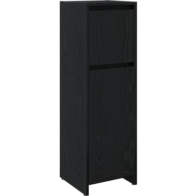 Afbeelding van vidaXL Badkamerkast Zwart eiken Bewerkt hout 30x30x95 cm Duurzaam