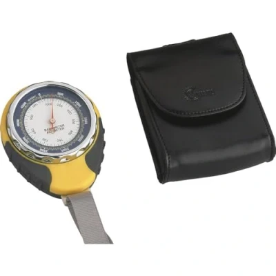 Afbeelding van TFA Dostmann Unisex Volwassen hoogtemeter HITRAX GLOBE, 42.4000, van 0 5000 meter, met absolute en relatieve luchtdruk, handmatig instelbaar, grijs geel, 0, L 80 x B 50 H 162 mm