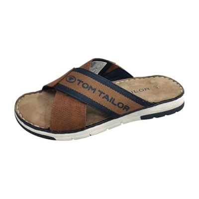 Afbeelding van TOM Tailor Muiltjes, Heren, Maat: 44, Rust Textiel/ synthetisch