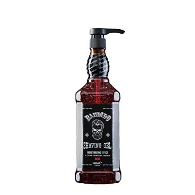 Afbeelding van Bandido Shaving Gel Men RED Set van 2 (2 x 1000 ml) scheergel blauw transparant mannen scheren niet schuimmend nauwkeurig de baardcontouren met elk scheermes voor heren (rood