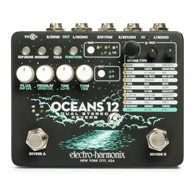 Afbeelding van Electro Harmonix Oceans 12 Dual Stereo Reverb effectpedaal