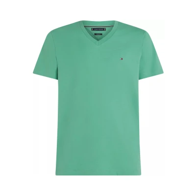Afbeelding van Tommy Hilfiger Essential V NECK TEE Tshirt basic, Heren, Maat: XL, Fort green