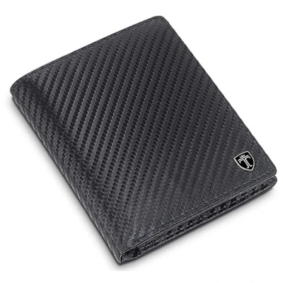 Afbeelding van TRAVANDO Portemonnee heren Chicago RFID mannen Portmonaise Geldtasche groot Portefeuille Staand formaat Herenportemonnee Herenportefeuille Portmonee Geschenk Wallet (Carbon)