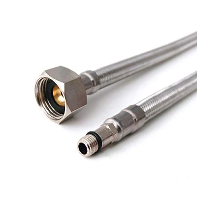 Afbeelding van Xcel Home 2 x M8 x1/2 flexibele kraanconnectoren (500 mm) 4 lengtes Paar BSP keuken/wastafel monobloc mixer pijpstaarten gevlochten roestvrij staal