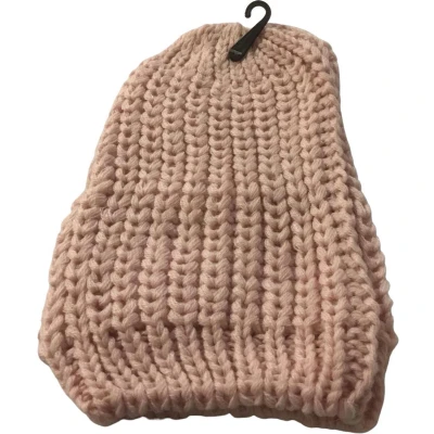 Afbeelding van Kwalitatieve Gevlochten Dames Muts / Beanie One Size Roze