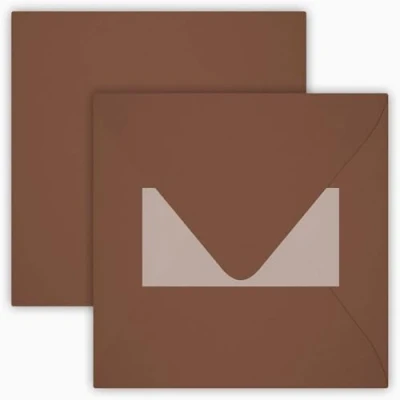 Afbeelding van 15 x cm enveloppen, 120 g/m² vierkant, zelfklevend, gelast bruin; 25 stuks