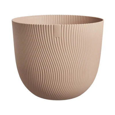 Afbeelding van Elho Sereh Rond 47 Bloempot voor Binnen &amp; Buiten 100% Gerecycled Plastic Ø 47.0 x H 40.1 cm Koele Klei